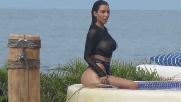 Kim Kardashian fotoğraf çekiminde