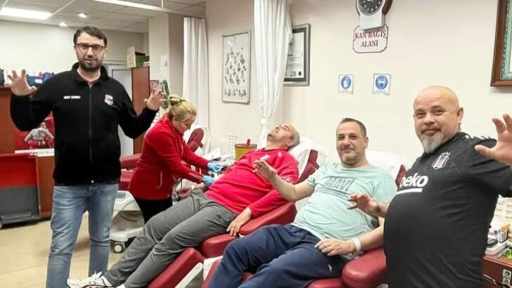 Balıkesirli Beşiktaşlılar kan verdi