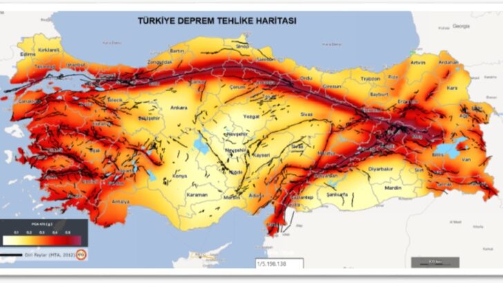 Deprem Haritası Güncellendi