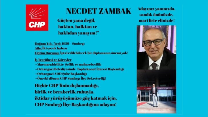CHP’nin 2. Adayı Zambak
