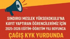 MYO Öğrencilerine KYK Yurdu