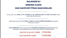 İTİRAZ BAŞVURULARI BAŞLADI