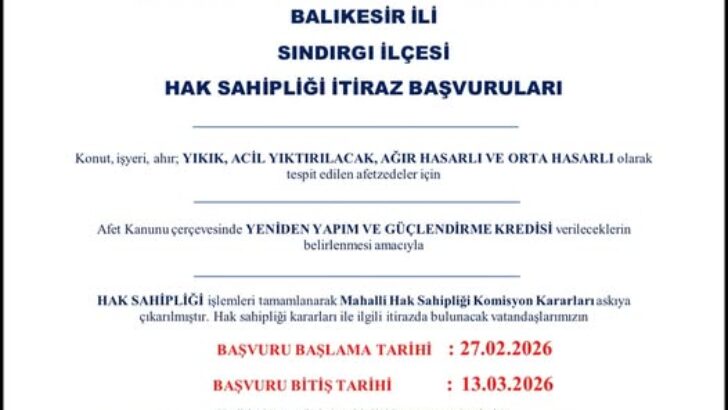 İTİRAZ BAŞVURULARI BAŞLADI